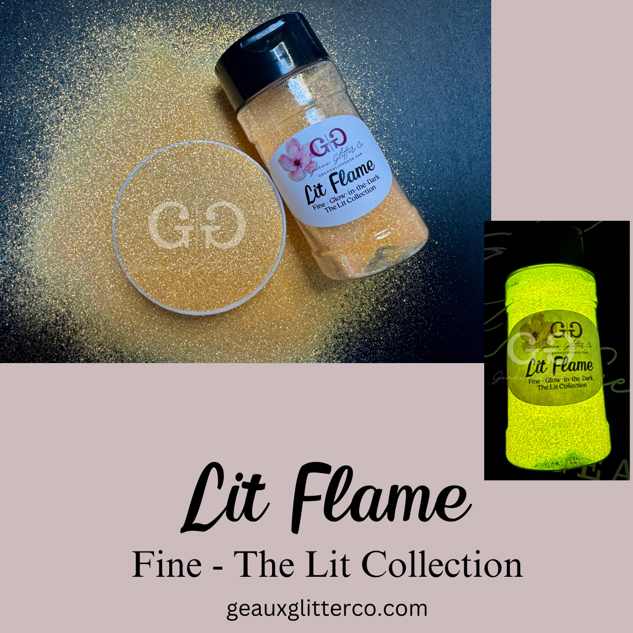 Lit Flame - Fine - Glow-in-the-Dark