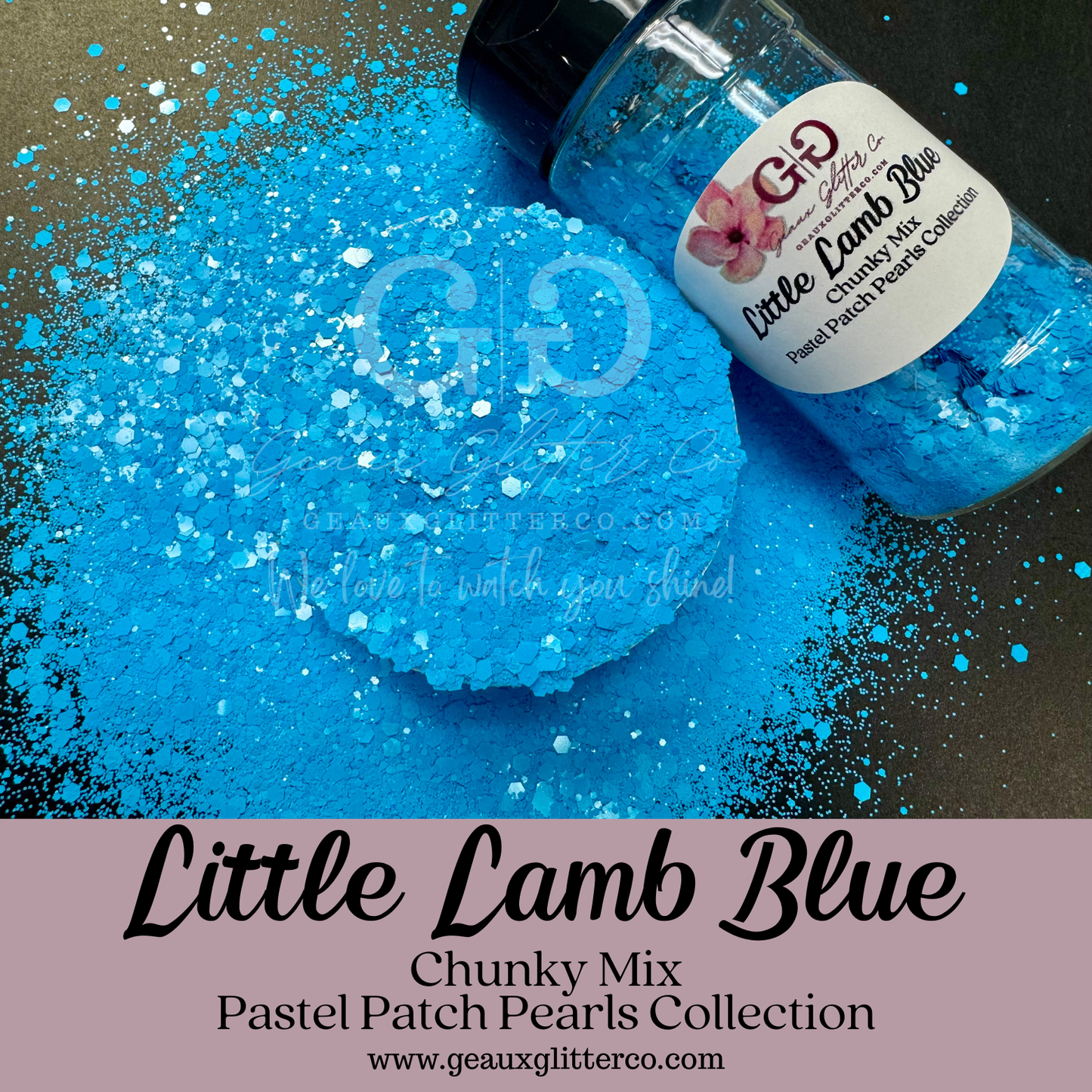 Little Lamb Blue Chunky Mix - Pastel Patch Pearl Collection