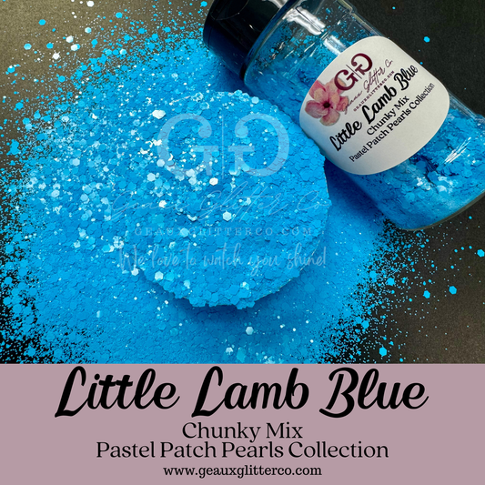 Little Lamb Blue Chunky Mix - Pastel Patch Pearl Collection
