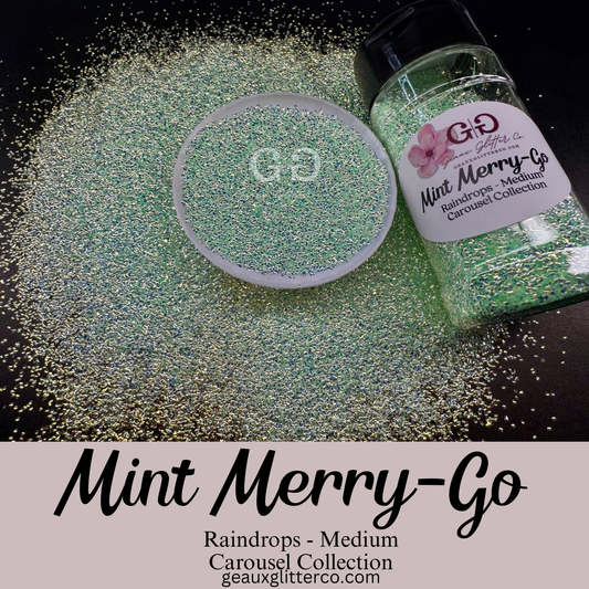 Mint Merry-Go Raindrops - Medium
