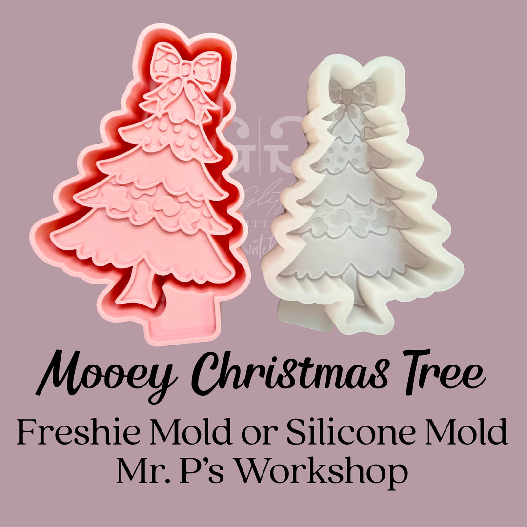 Mooey Christmas Tree Freshie 3D Printed Mold Housing or Silicone Mold