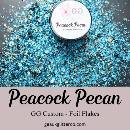 Peacock Pecan Foil Flakes - GG Custom Mix