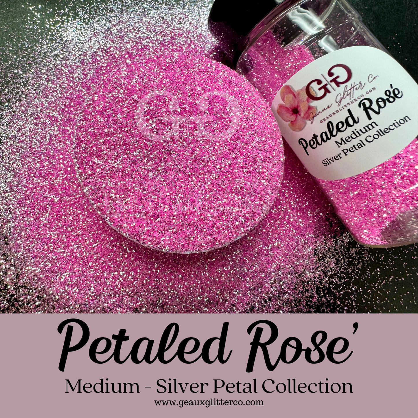 Petaled Rose' - Medium - Silver Petal Collection