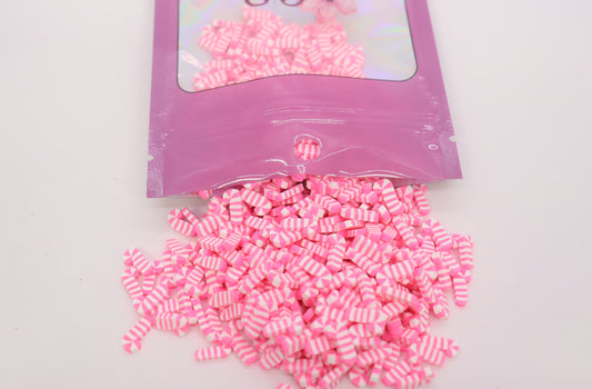 Pink Peppermint Polymer Clay