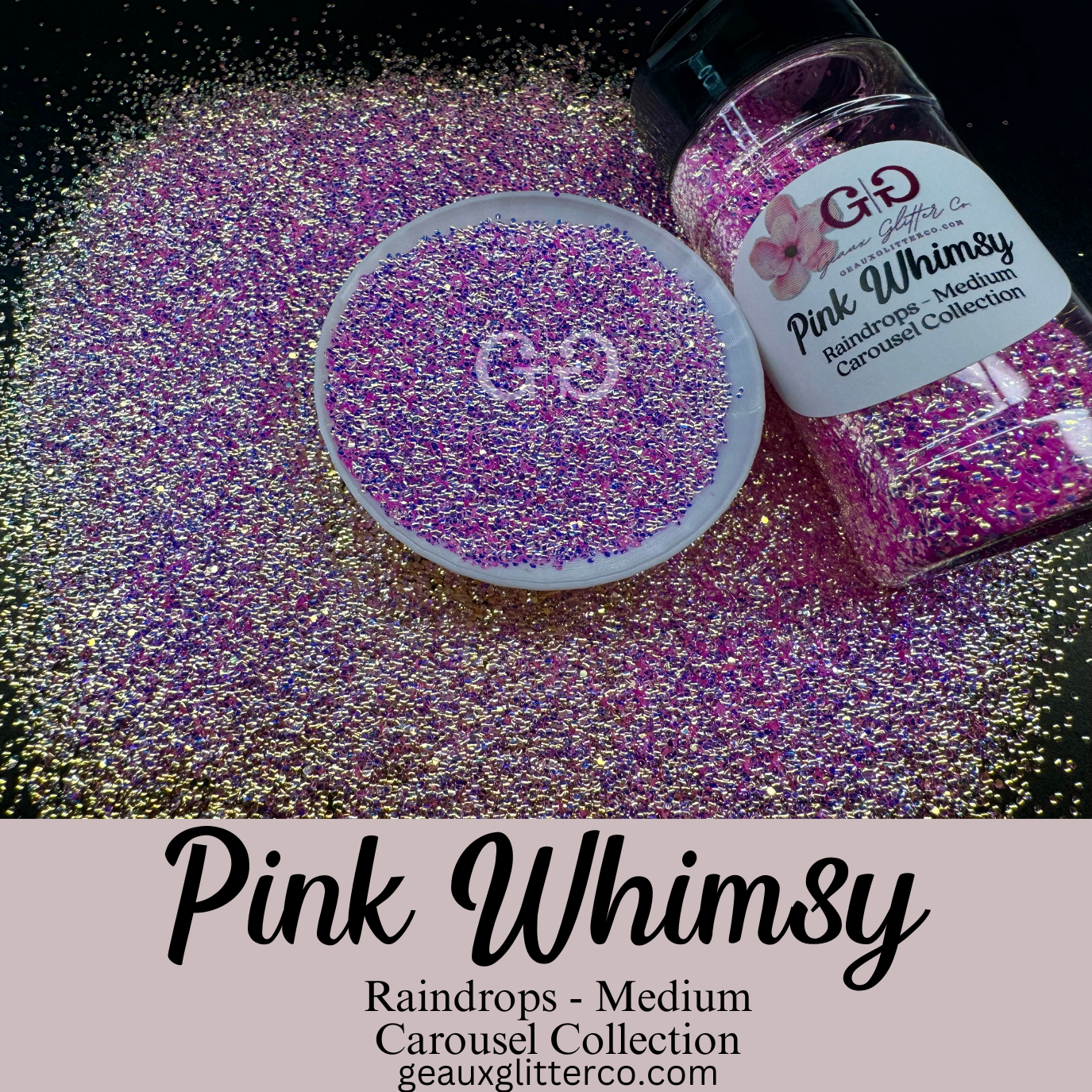 Pink Whimsy Raindrops - Medium