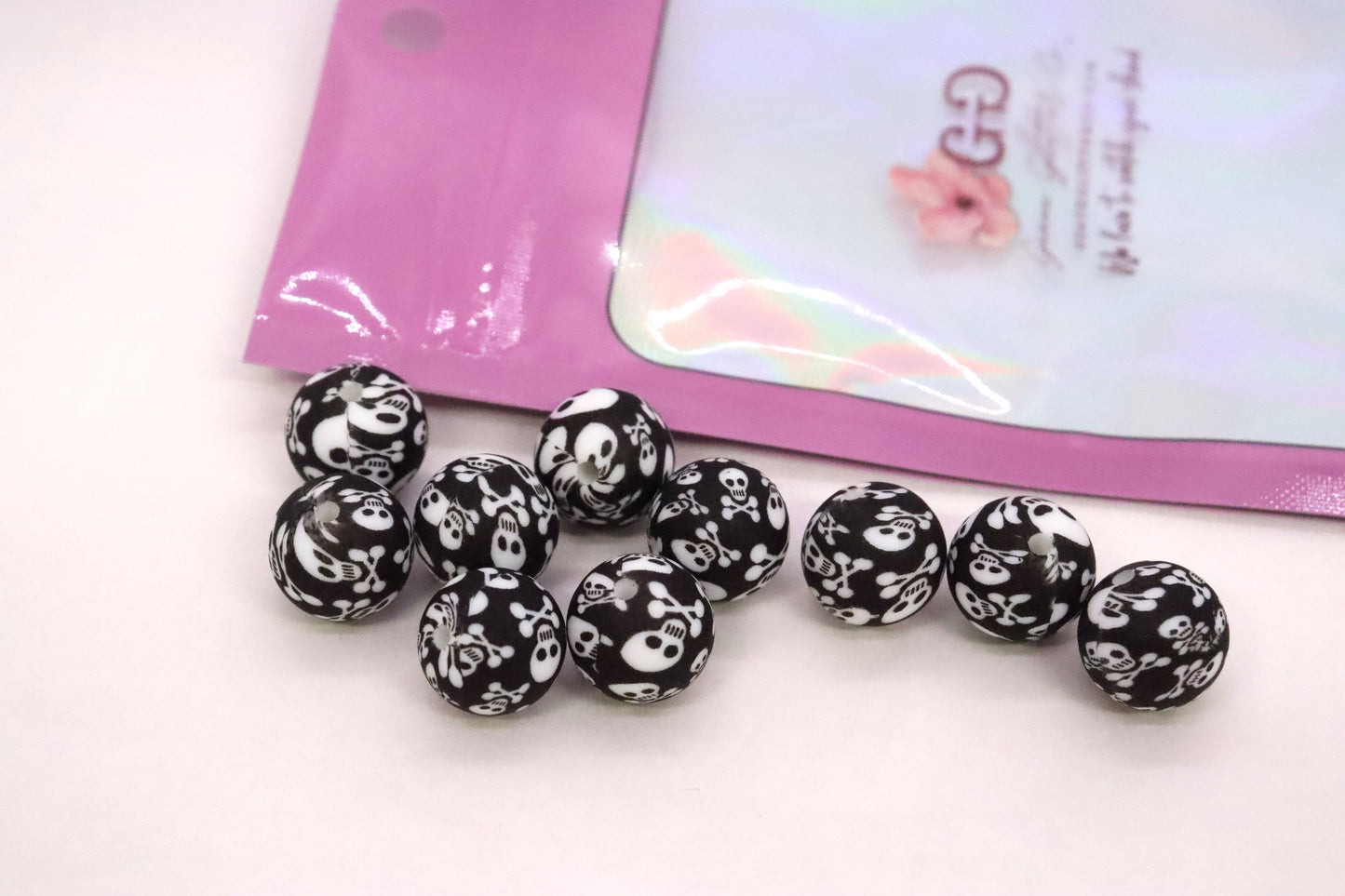 Skull Silicone Beads - 15mm