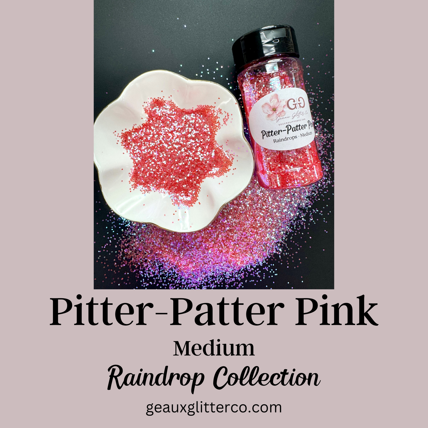 Pitter-Patter Pink - Raindrops Medium