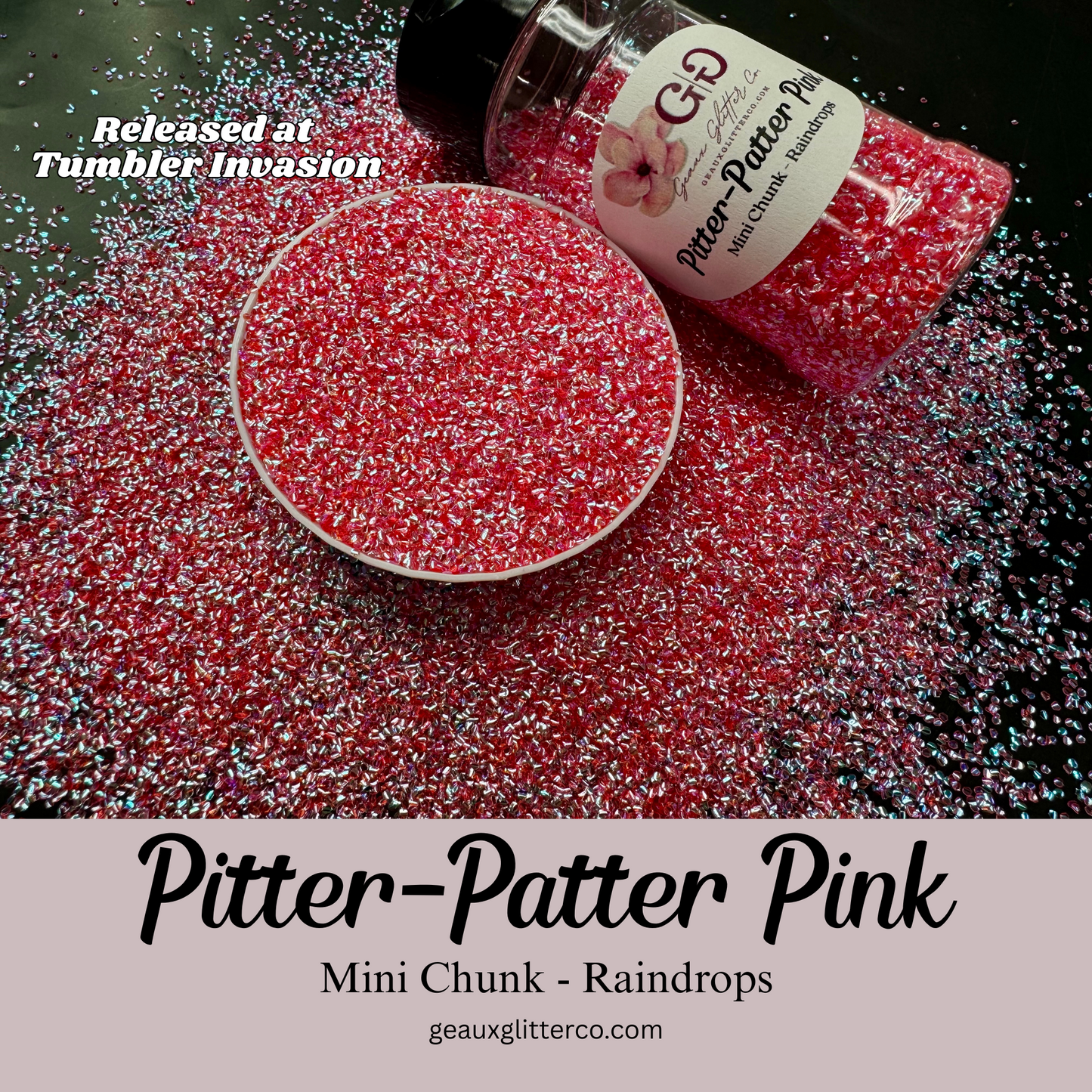 Pitter-Patter Pink Mini Chunk - Raindrops