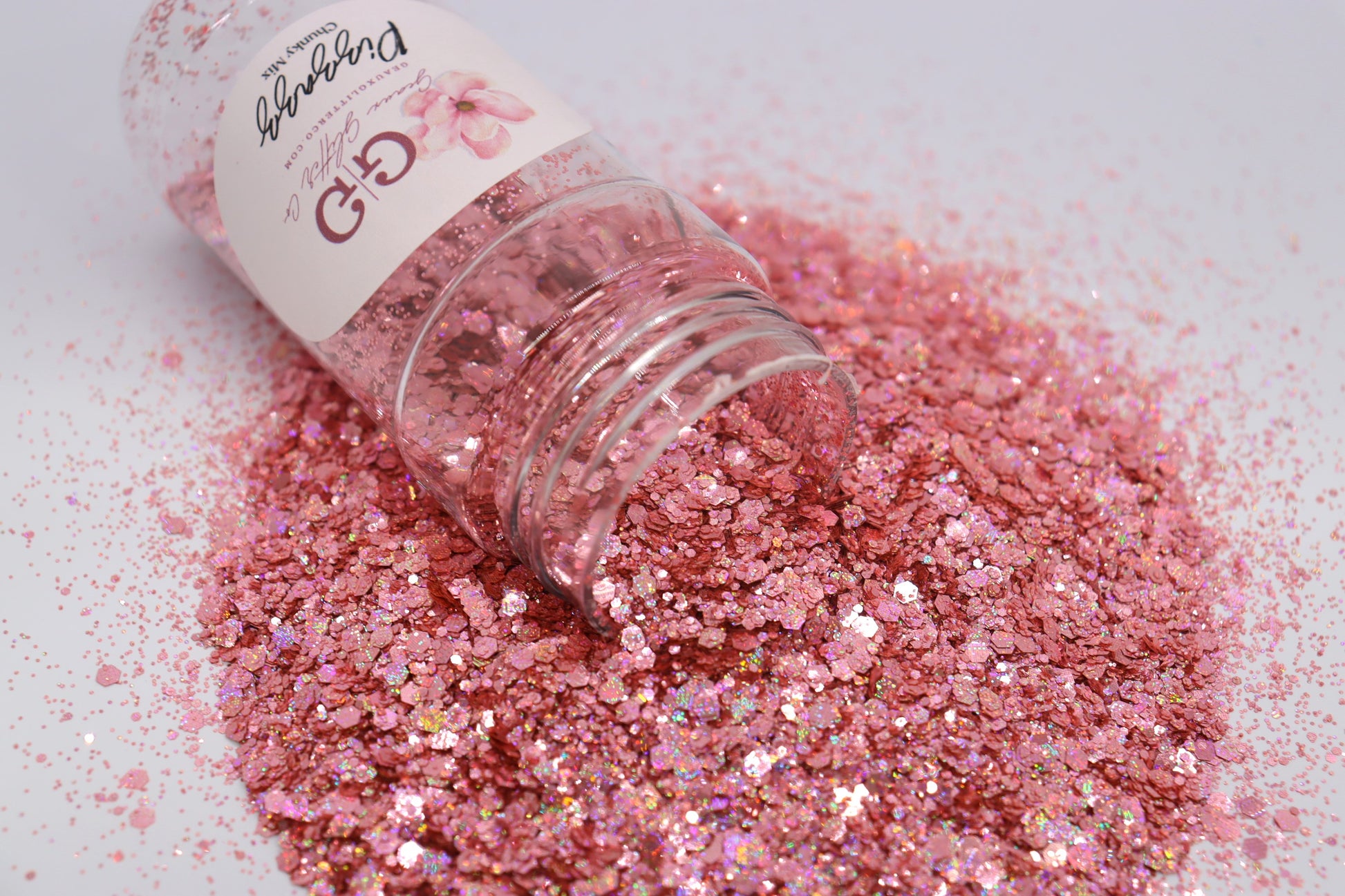 Chunky Glitter Metallic (jar): Rose Gold