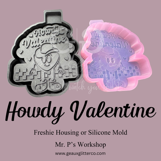 Howdy Valentine Bow Freshie Housing or Silicone Mold
