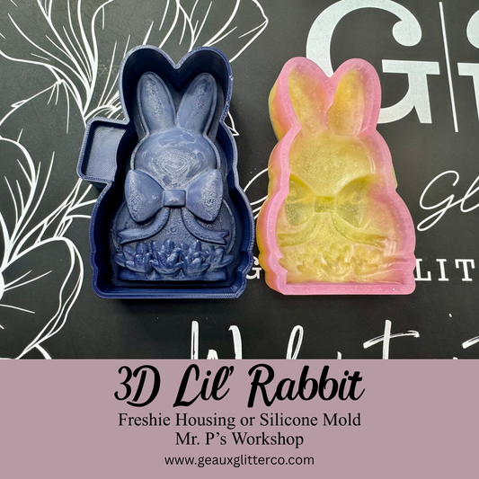 3D Lil' Rabbit Freshie Housing or Silicone Mold