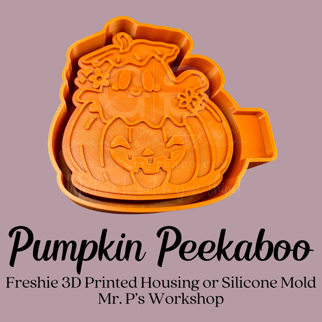 Pumpkin Peekaboo Freshie 3D Printed Mold Housing or Silicone Mold