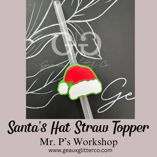 Santa Hat Straw Topper