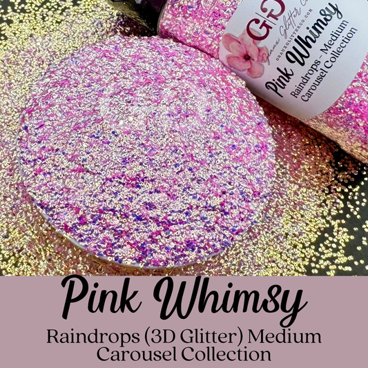 Pink Whimsy Raindrops - Medium