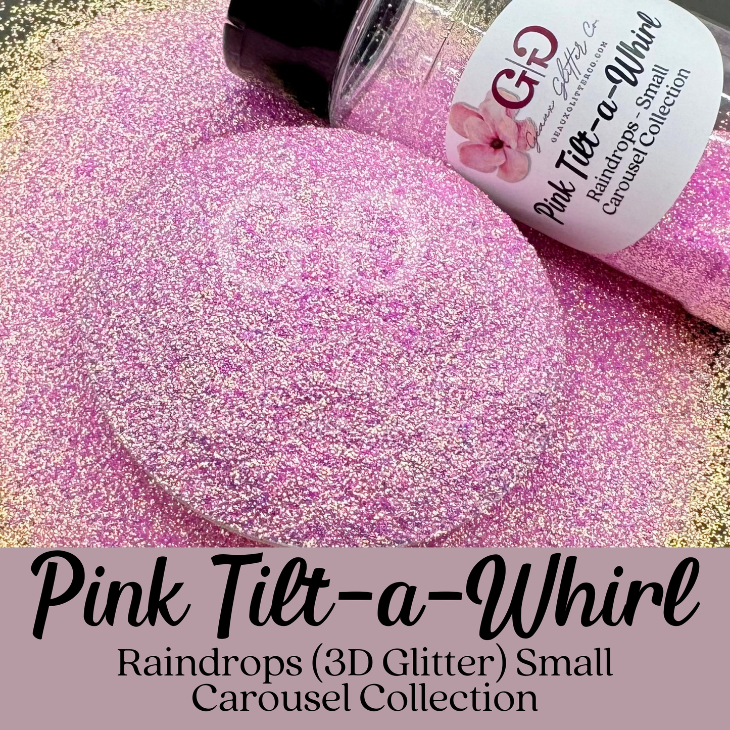 Pink Tilt-a-Whirl Raindrops Small
