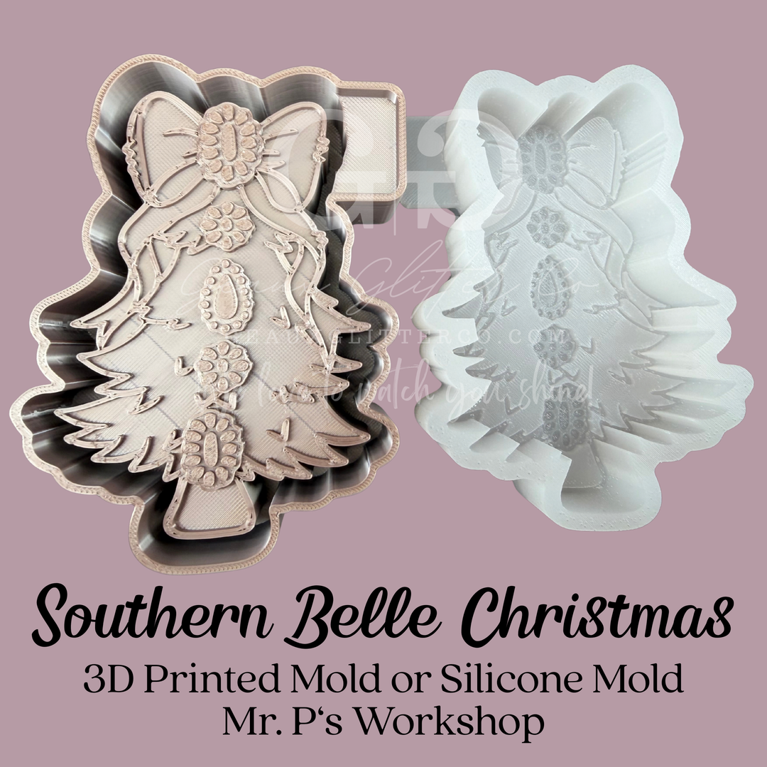 Southern Belle Christmas 3D Printed Mold Housing or Silicone Mold