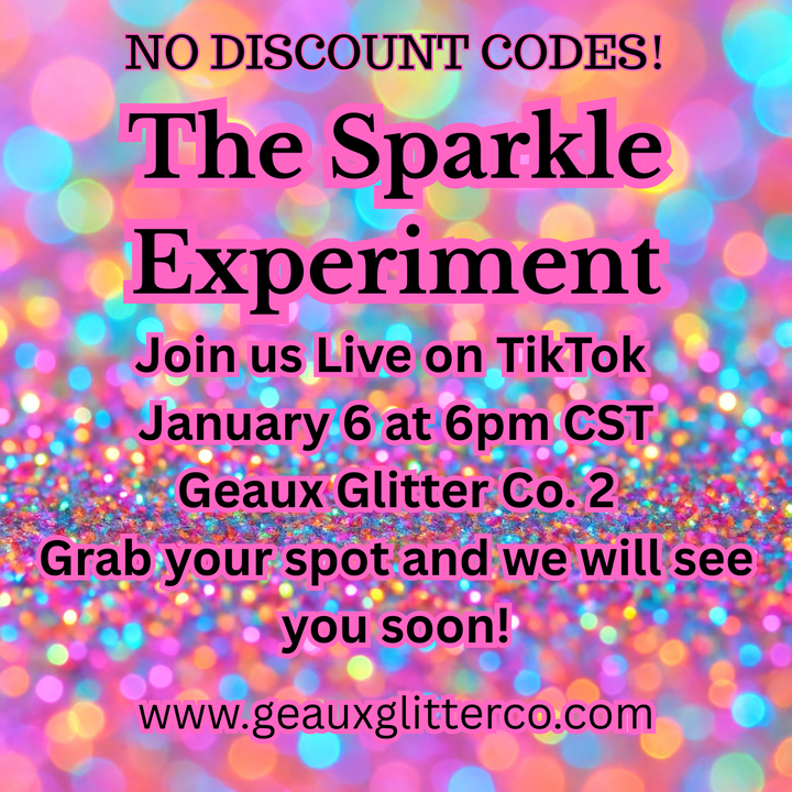 1.6.26 The Sparkle Experiment - DISCOUNT CODES NOT ALLOWED!