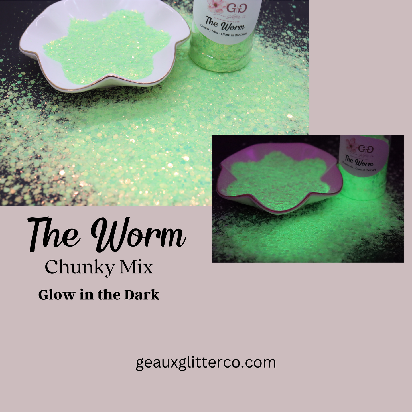 The Worm Chunky Mix - Glow in the Dark
