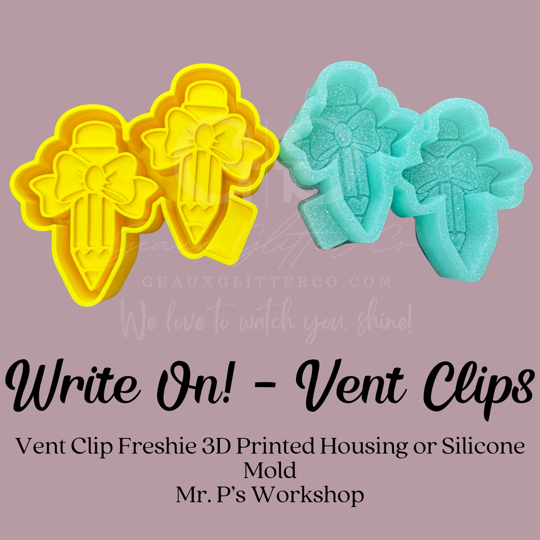 Write On! - Vent Clip - Freshie 3D Printed Mold or Silicone Mold