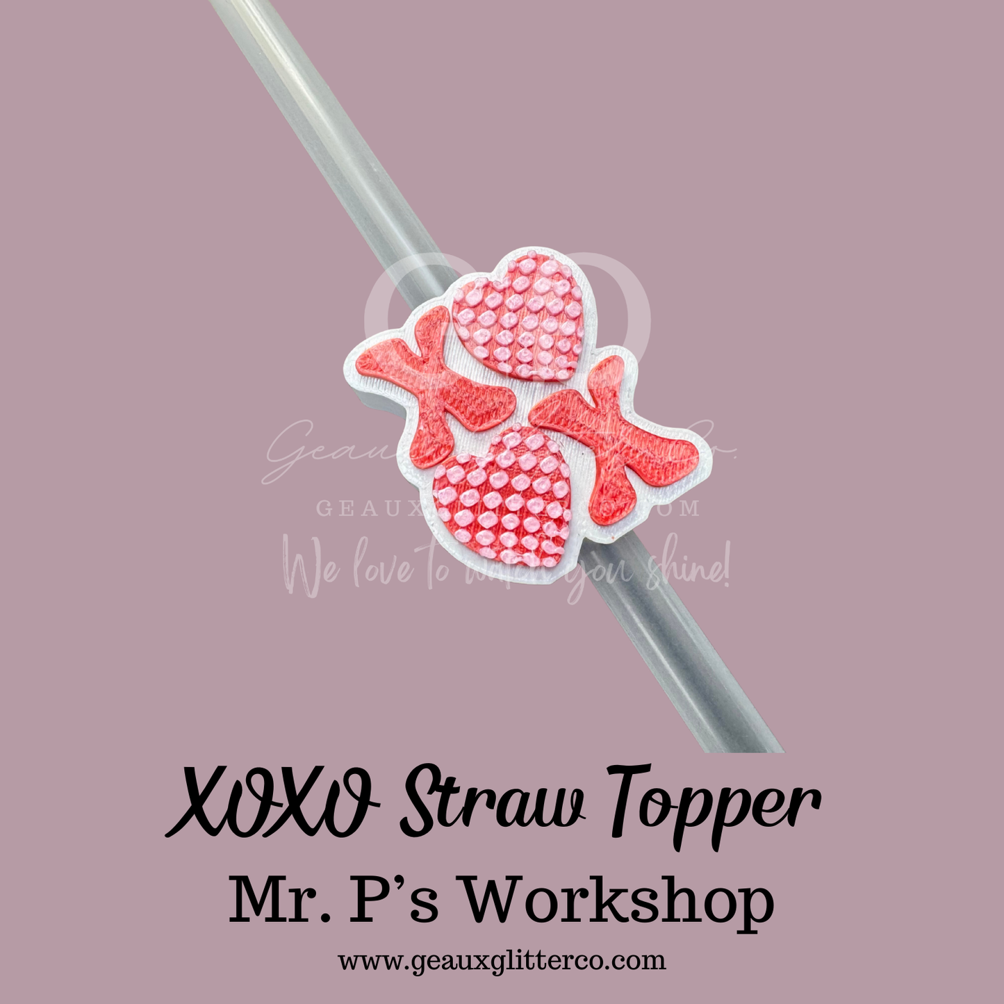 XOXO Straw Topper