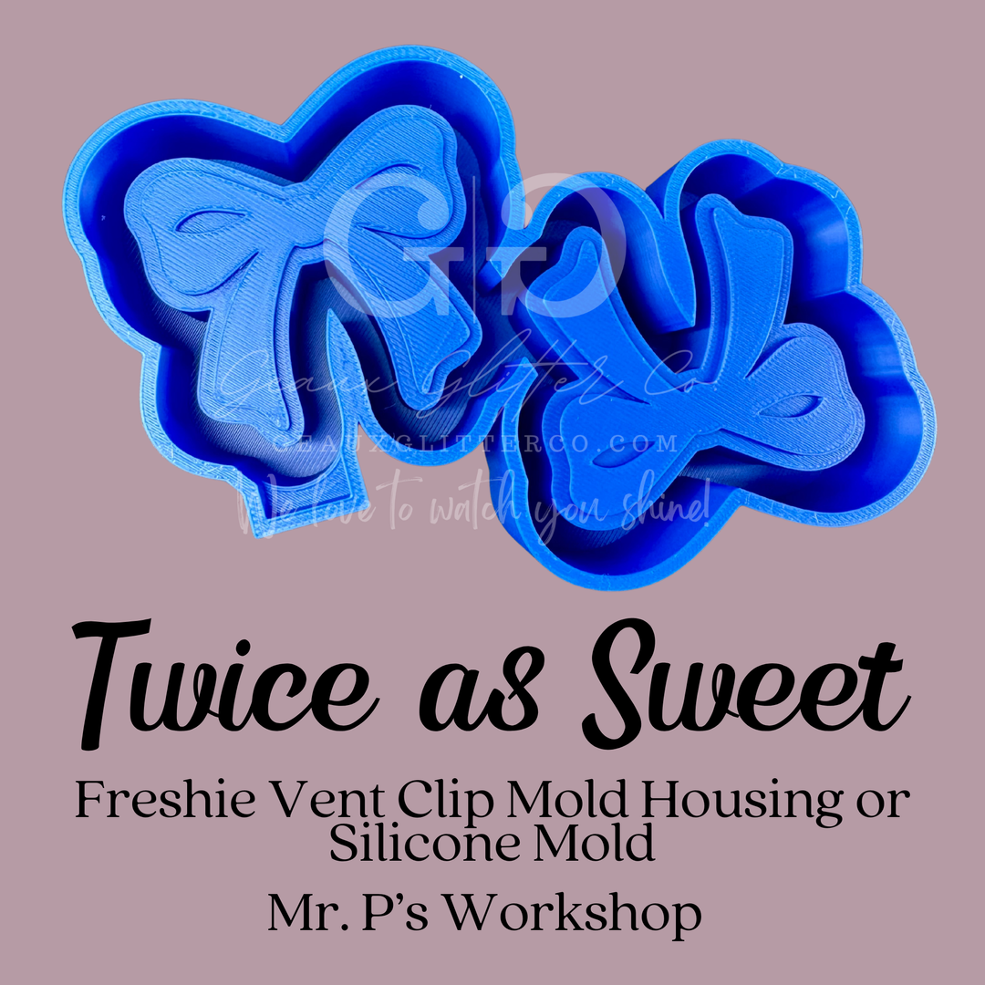 Twice as Sweet - Vent Clip - Freshie 3D Printed Mold or Silicone Mold
